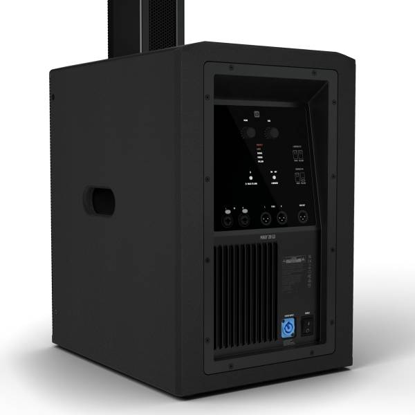 Face arrière et connectivité du système Maui 28 G3 de LD-Systems